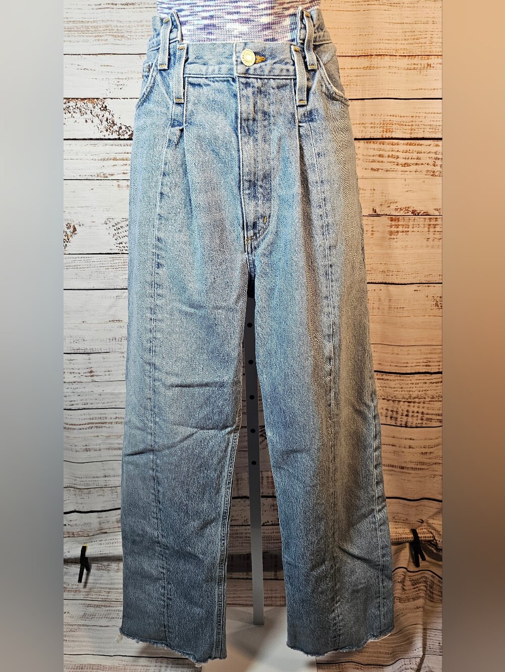 AGOLDE A Piece Angled Jean High Rise Wide Leg Size 27 Rare